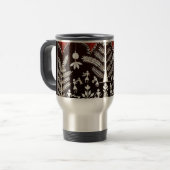 Warli-stamboom van het leven-houten walart reisbeker (Voorkant links)