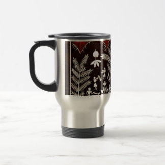 Warli-stamboom van het leven-houten walart reisbeker