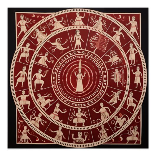 Warli Tribal Art Perfect Poster (Voorkant)