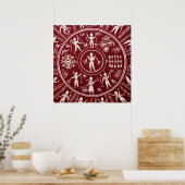 Warli Tribal Art Poster (Keuken)
