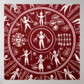 Warli Tribal Art Poster (Voorkant)