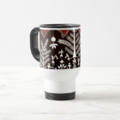 Warli Tribale Levensboom-houten walart Reisbeker (Voorkant links)