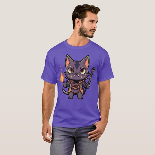 Warlock Cat cadeau T-shirt (Voorkant volledig)