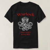 Warlock Class BFF Dungeons en RPG Dragons T-shirt (Design voorkant)