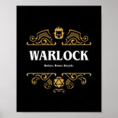 Warlock Class Tabletop RPG Gaming Poster (Voorkant)
