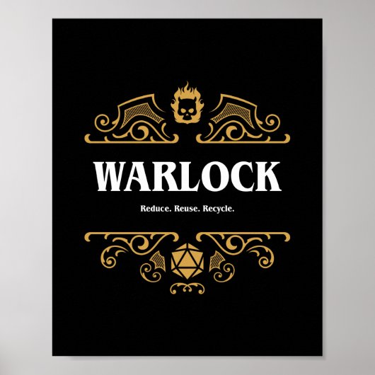 Warlock Class Tabletop RPG Gaming Poster (Voorkant)