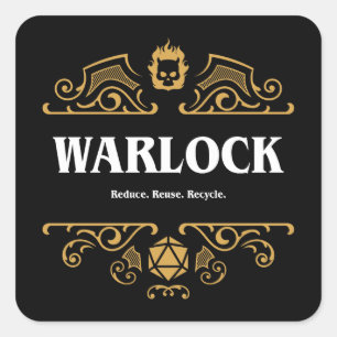 Warlock Class Tabletop RPG Gaming Vierkante Sticker