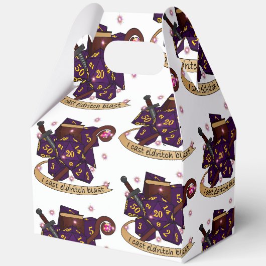 Warlock Dice Design Bedankdoosjes (Achterkant)