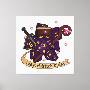 Warlock Dice Design Canvas Afdruk