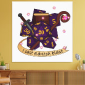 Warlock Dice Design Canvas Afdruk (Insitu (Woonkamer))