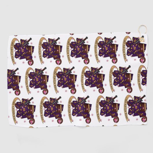 Warlock Dice Design Golfhanddoek (Horizontaal)