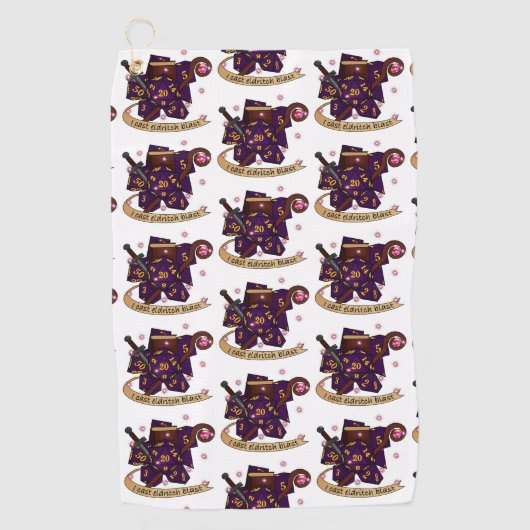 Warlock Dice Design Golfhanddoek (Voorkant)