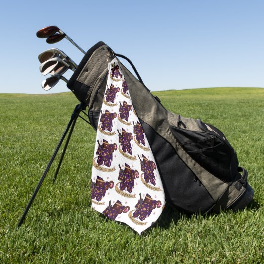 Warlock Dice Design Golfhanddoek (Groen)