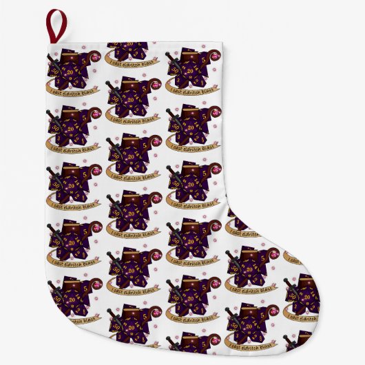 Warlock Dice Design Grote Kerstsok (Voorkant)
