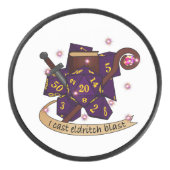Warlock Dice Design Hockey Puck (Voorkant)