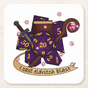 Warlock Dice Design Kartonnen Onderzetters