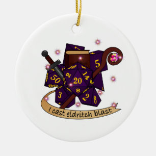 Warlock Dice Design Keramisch Ornament