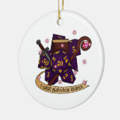 Warlock Dice Design Keramisch Ornament (Links)