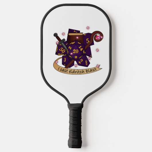 Warlock Dice Design Pickleball Paddle (Achterkant)