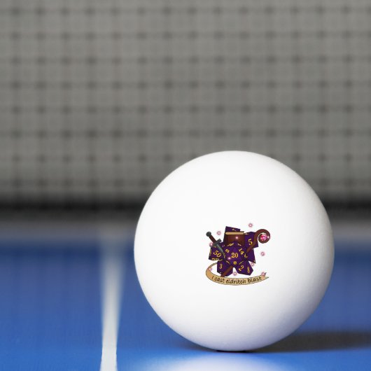 Warlock Dice Design Pingpongbal (Net)
