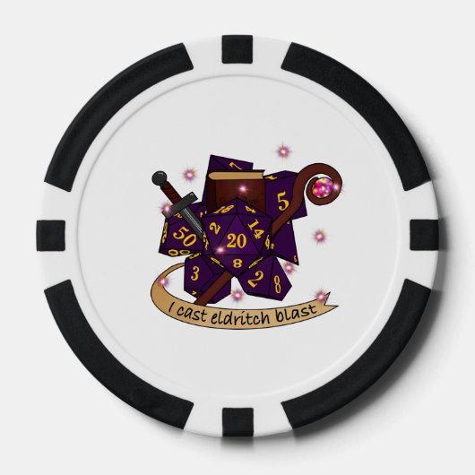 Warlock Dice Design Poker Chips (Voorkant)
