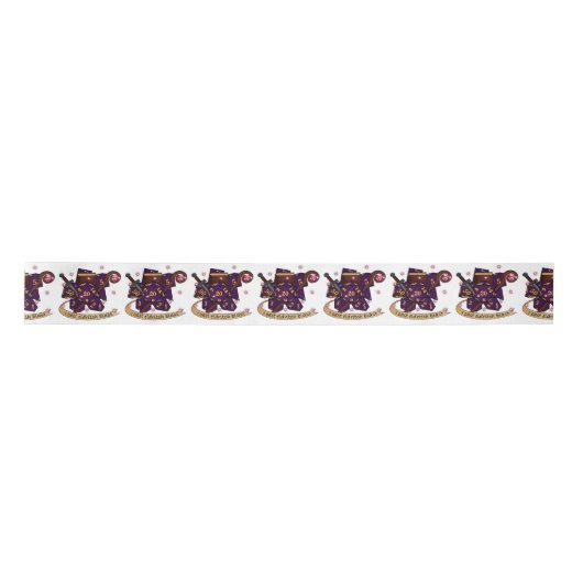 Warlock Dice Design Satijnen Lint (Voorkant)