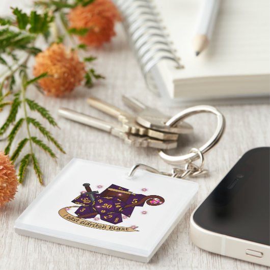 Warlock Dice Design Sleutelhanger (Voorkant Rechts)
