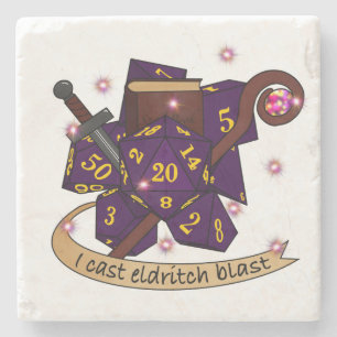 Warlock Dice Design Stenen Onderzetter