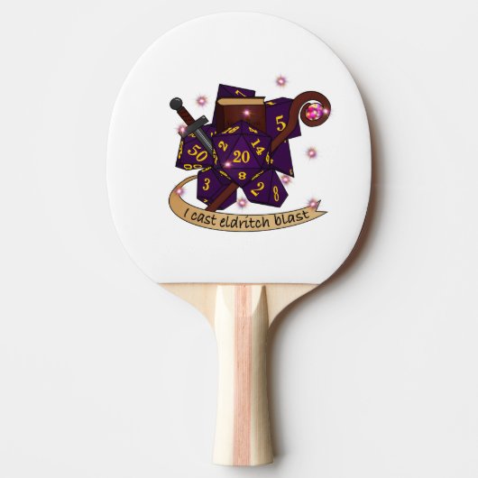 Warlock Dice Design Tafeltennisbatje (Voorkant)