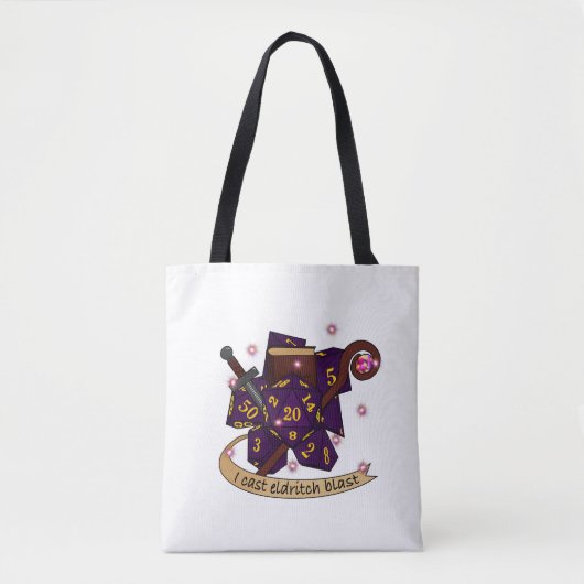 Warlock Dice Design Tote Bag (Voorkant)