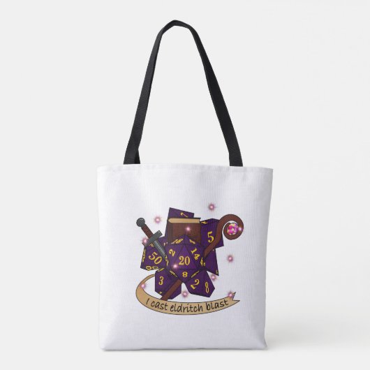 Warlock Dice Design Tote Bag (Achterkant)