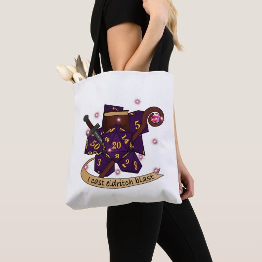 Warlock Dice Design Tote Bag (Dichtbij)