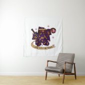 Warlock Dice Design Wandkleed (In situ)