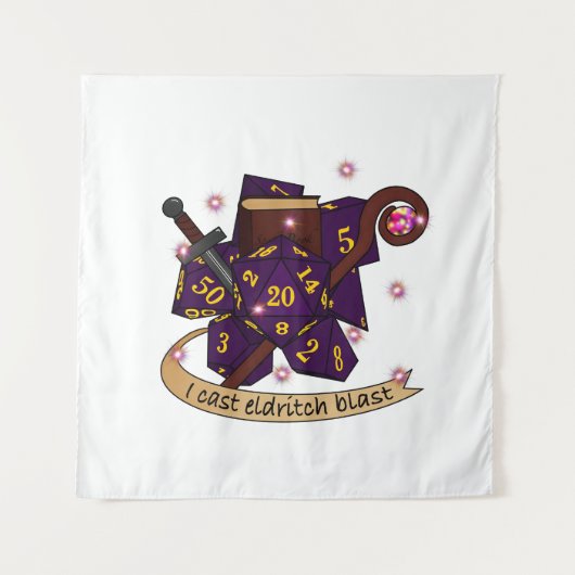 Warlock Dice Design Wandkleed (Voorkant)
