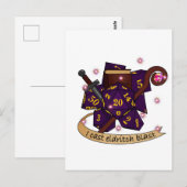 Warlock Dobbelsteen Ontwerp Briefkaart (Voorkant / Achterkant)