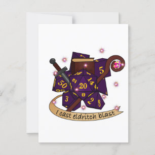 Warlock Dobbelsteen Ontwerp Briefkaart