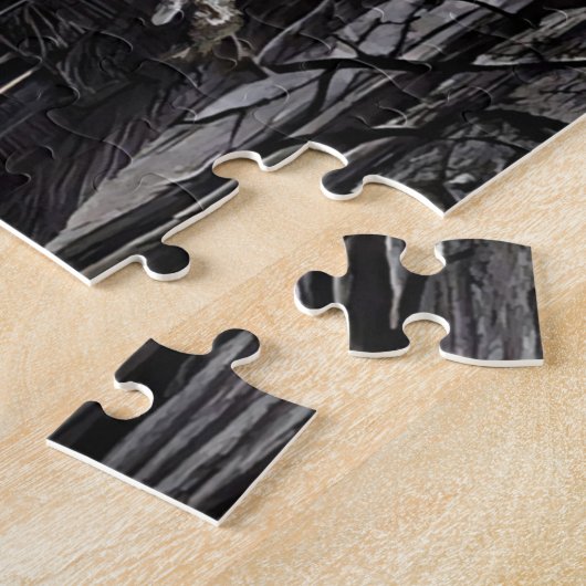 Warlock man heks haunted house fantasy dark art legpuzzel (Zijkant)