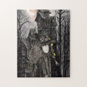 Warlock man heks haunted house fantasy dark art legpuzzel (Verticaal)