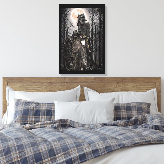 Warlock man witch haunted house fantasy dark art canvas afdruk (Insitu (Slaapkamer))