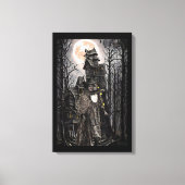 Warlock man witch haunted house fantasy dark art canvas afdruk (Voorkant)