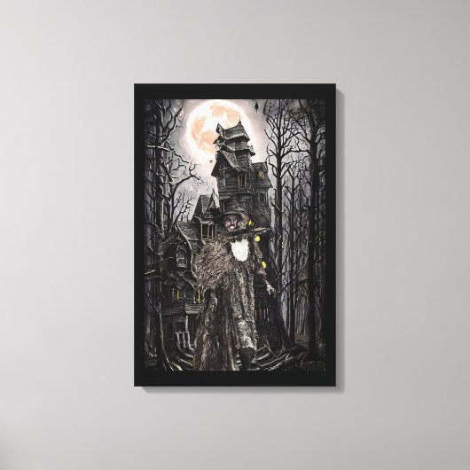 Warlock man witch haunted house fantasy dark art  canvas afdruk (Voorkant)