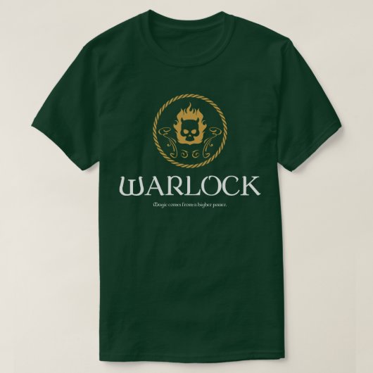 Warlock Warlocks Magic Tafeltop RPG-verslaafde T-shirt (Design voorkant)