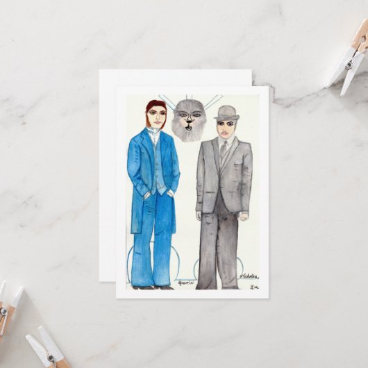 Warlocks Paper Dolls Kaart (Voorkant / Achterkant in situ)