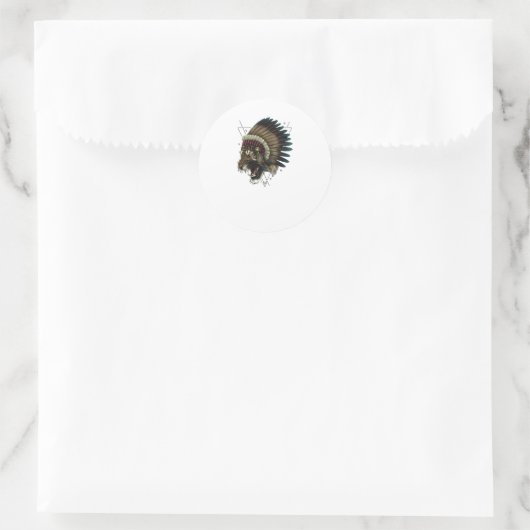 Warlord Ronde Sticker (Tas)