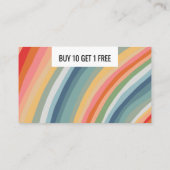 Warm Aarde Regenboogminimalistische handbediende S Klantenkaartje (Achterkant)