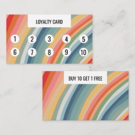 Warm Aarde Regenboogminimalistische handbediende S Klantenkaartje