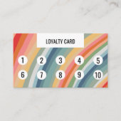 Warm Aarde Regenboogminimalistische handbediende S Klantenkaartje (Voorkant)