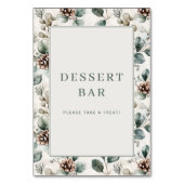 Warm Aards Bloemig Dessertbar Bord Kaart (Achterkant)