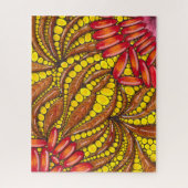 Warm Aardse Abstract Botanische Mindfulness Legpuzzel (Verticaal)