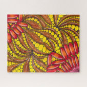Warm Aardse Abstract Botanische Mindfulness Legpuzzel (Horizontaal)